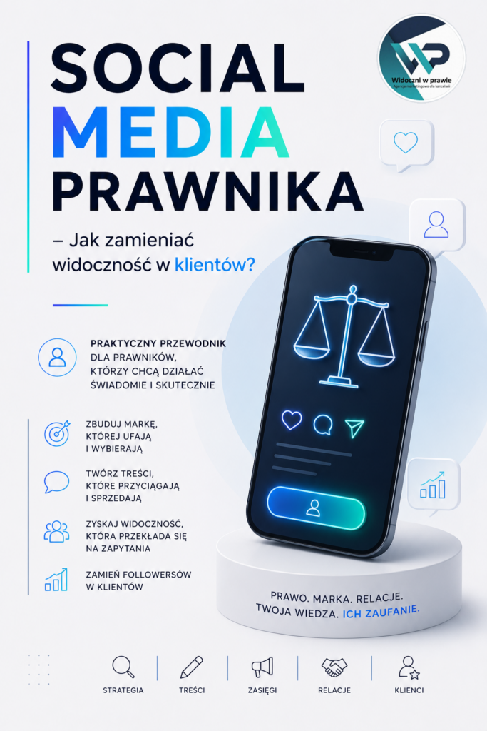 E-book social media prawnika 2026. Jak budować widoczność i zdobywać klientów. Widoczni w prawie marketing prawniczy.